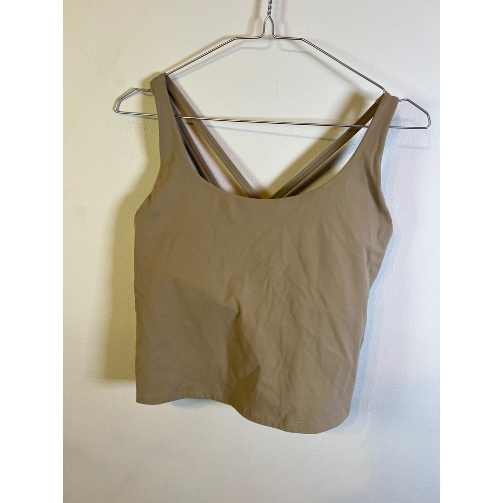 Lululemon Womens Tank Top Strappy‎ Criss-Cross Back Tan Size 4-6
